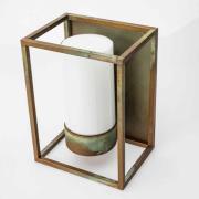 Udendørs væglampe Cubic³ 3366 messing antik/opal
