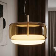 Jube SP G LED-hængelampe, glas, brun, hvid