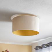 Essex loftlampe, struktureret stof, guld