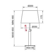 Aluminor Quatro Up bordlampe ibenholt/krom