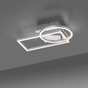 Iven LED-loftslampe, stål, 37x26cm