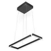 LED-pendellampe Marisa-60, mat sort, 60 x 20 cm