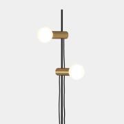 LEDS-C4 Nude Double gulvlampe E27 guld/sort