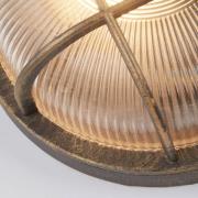 Skotlampe Porto rund, sort-guld