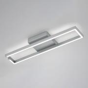 Yoko LED-loftslampe, op/ned, 70x13,5 cm, nikkel