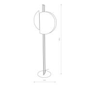 Gulvlampe Sunset, mørkebrun/guld/sort