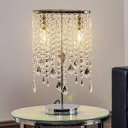 Bordlampe Laila med krystalophæng, 2 lyskilder