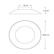 Foskal LED-loftslampe i hvid, Ø 34,5 cm