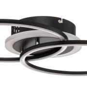 Venida LED-loftlampe i ring-design, sort