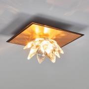 Fiore loftlampe bladguld og krystal 1 lyskilde