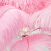 KARE Feather Palm bordlampe med fjer, pink