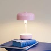 Dyberg Larsen LED-bordlampe Haipot, pink, dæmpbar