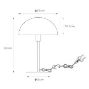 Siemon bordlampe i stål, Ø 25 cm, okkergul