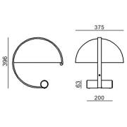 Stilnovo Meta LED-bordlampe inkl. E27-LED, sort