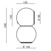 Stilnovo Gravitino LED-bordlampe, magnet, sort