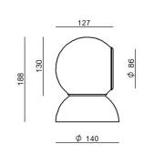 Stilnovo Gravitino LED-væglampe, drejelig, sort