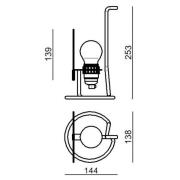 Stilnovo Bugia LED-bordlampe, rød