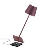 Zafferano Poldina bordlampe batteri IP65 bordeaux