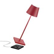 Zafferano Poldina bordlampe batteri IP65 rød