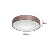 LED-loftslampe Ringlede 2.700 K Ø 30 cm bronze