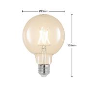 LED-pære E27 4 W 2.700 K G95 globe klar 3 stk