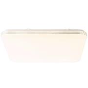 Ariella LED-loftlampe i hvid/krom, 54x54 cm