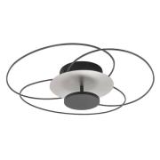 Fiore LED-loftlampe, 2.700 K, sort/nikkel