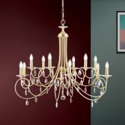 VIOLETTA lysekrone i guld med tolv lys