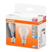 OSRAM Classic A LED-pære E27 7,5W 4.000K mat 2 stk