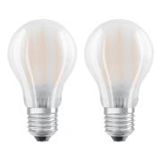 OSRAM LED-pære E27 4 W, varmhvid, sæt m. 2 stk