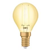 OSRAM LED-dråbe E14 4W Vintage Classic P guld