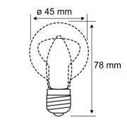 LED-pære E14 5W dråbe 2.700K mat, dæmpbar