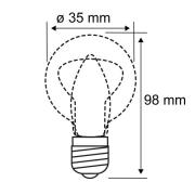 E14 2,6 W 2.500K LED-kertepære, guld