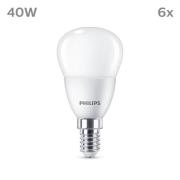 Philips LED-pære 14 4,9 W 470m 2.700 K mat 6 stk