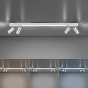 PURE Lines LED-loftlampe, 4 lyskilder, aluminium