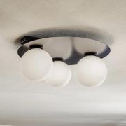 Loftlampe Firn, rund, 3 lyskilder, sort