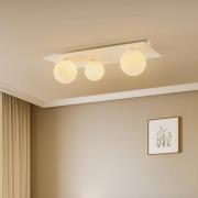 Loftlampe Firn, kantet, 3 lyskilder, hvid