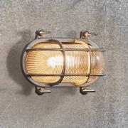 Helford udendørs væglampe, nikkel