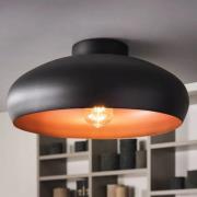 Mogano loftlampe af metal, Ø40cm, sort