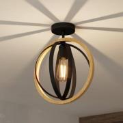 EGLO Basildon loftlampe af træ og stål