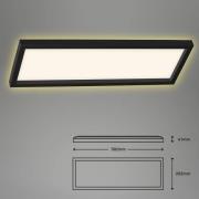 LED-loftlampe 7365, 58x20 cm, sort