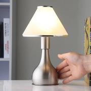 Natbordslampe Ellen i glas og metal