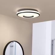 Lindby LED-loftlampe Furgo, sølv/hvid, plast, IP44