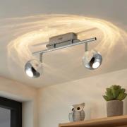 Lucande Kilio LED-loftspot, 2 lyskilder, krom