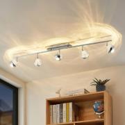 Lucande Kilio LED-loftspot, 5 lyskilder, krom