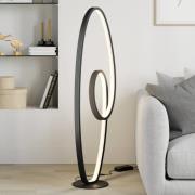 Lucande LED-gulvlampe Bronwyn, 122 cm, antracit, aluminium