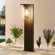 Lucande Semka vejlampe, 65 cm, antracit, glas, aluminium