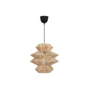 Bali dobbelt pendellampe, rattan