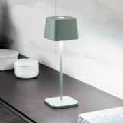 Zafferano Ofelia 3K genopladelig bordlampe IP65 salvie