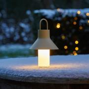 LOOM DESIGN LED-batteridrevet bordlampe Shadow Small, beige, IP65